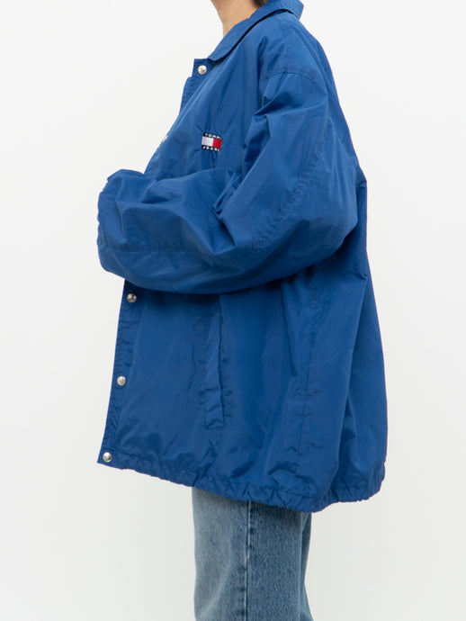Vintage x TOMMY HILFIGER Blue Coaches Jacket (XS-XL)