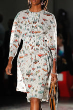 Load image into Gallery viewer, PRADA x Spring 2012 Vintage Car Patterned Delicate Silk Dress (S)