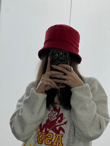 Vintage x Black & Red Reversible Bucket Hat
