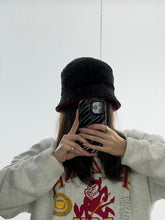 Load image into Gallery viewer, Vintage x Black &amp; Red Reversible Bucket Hat