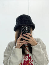 Load image into Gallery viewer, Vintage x Black Fuzzy Fleece Bucket Hat