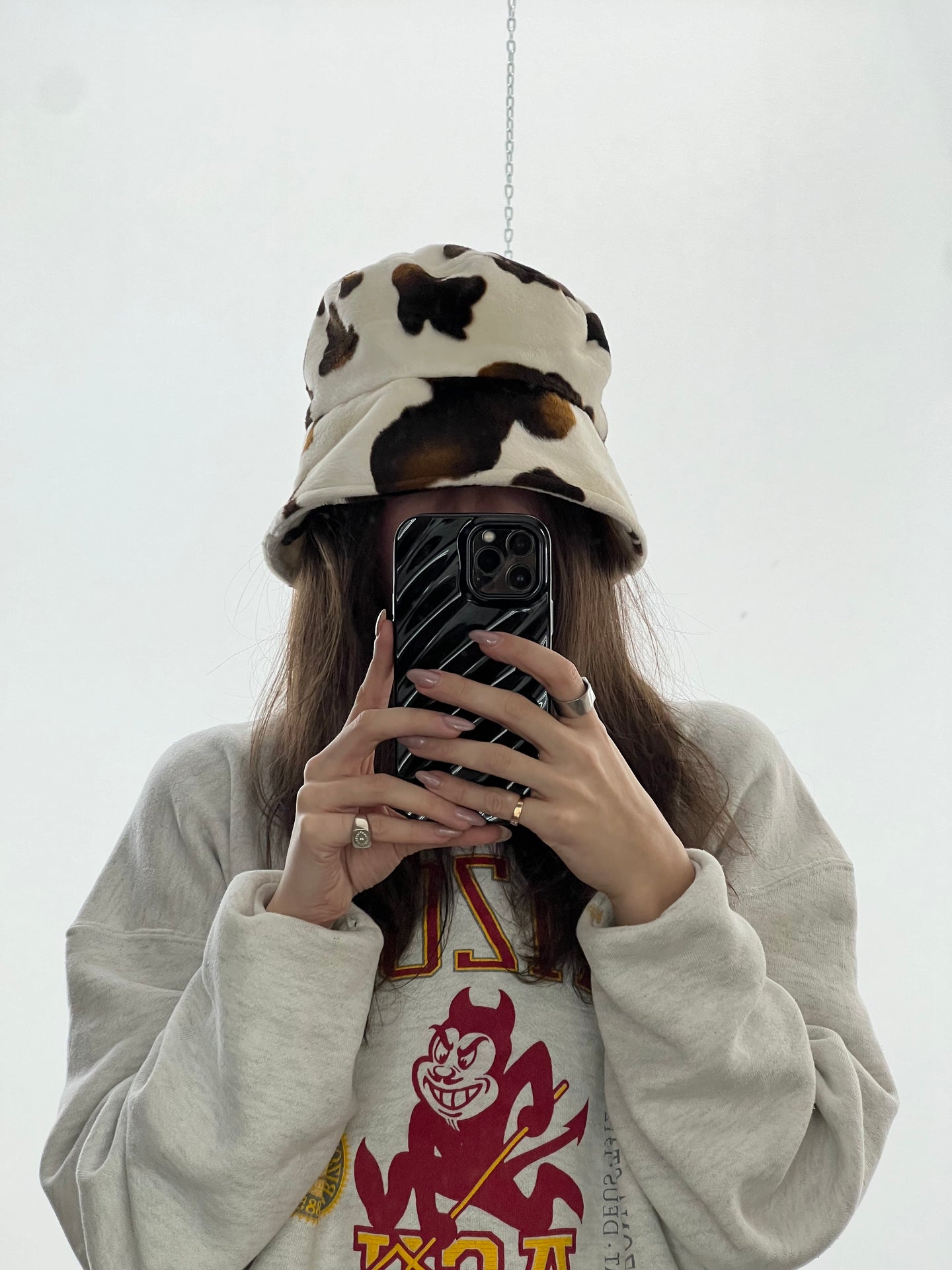 Vintage x Velvet Cow Print Bucket Hat