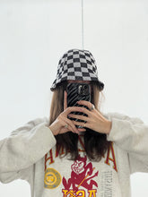 Load image into Gallery viewer, Vintage x B&amp;W Checkered Lightweight Bucket Hat