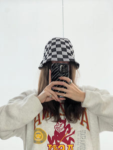 Vintage x B&W Checkered Lightweight Bucket Hat