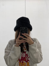 Load image into Gallery viewer, Vintage x Black Fuzzy Fleece Bucket Hat