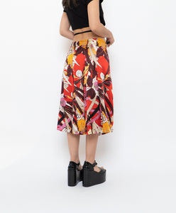 Vintage x Pure Silk Tropical Flower Print Skirt (14)