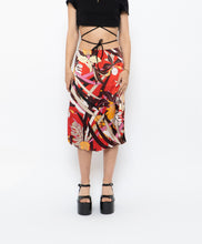 Load image into Gallery viewer, Vintage x Pure Silk Tropical Flower Print Skirt (14)