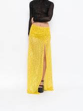 Load image into Gallery viewer, Modern x Yellow Sequin Skirt (XS)
