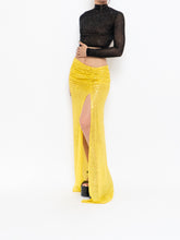 Load image into Gallery viewer, Modern x Yellow Sequin Skirt (XS)