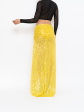 Load image into Gallery viewer, Modern x Yellow Sequin Skirt (XS)