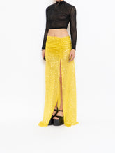 Load image into Gallery viewer, Modern x Yellow Sequin Skirt (XS)