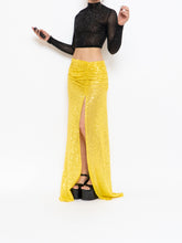 Load image into Gallery viewer, Modern x Yellow Sequin Skirt (XS)