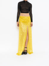 Load image into Gallery viewer, Modern x Yellow Sequin Skirt (XS)