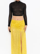 Load image into Gallery viewer, Modern x Yellow Sequin Skirt (XS)