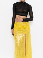 Load image into Gallery viewer, Modern x Yellow Sequin Skirt (XS)