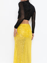 Load image into Gallery viewer, Modern x Yellow Sequin Skirt (XS)