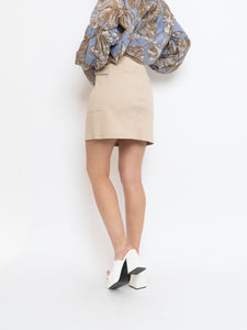 Vintage x Made in Hong Kong x KENNETH COLE Beige Cargo Mini Skirt (S, M)