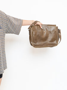 Vintage x CLUB MONACO Brown Faded Leather Bag