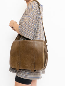 Vintage x CLUB MONACO Brown Faded Leather Bag