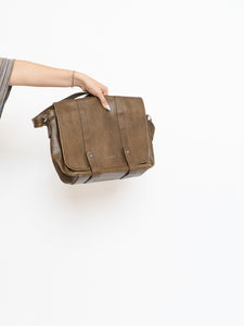 Vintage x CLUB MONACO Brown Faded Leather Bag