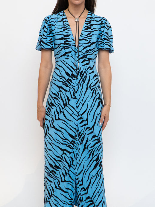 RIXO London x Blue Zebra Buttoned Dress (S)