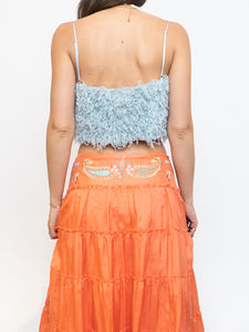 Modern x Light Teal Feather Crop (XS-M)