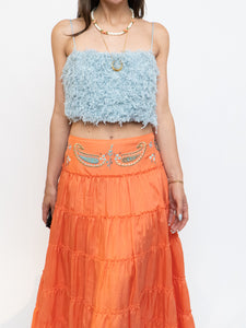 Modern x Light Teal Feather Crop (XS-M)