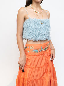 Modern x Light Teal Feather Crop (XS-M)