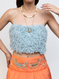 Modern x Light Teal Feather Crop (XS-M)