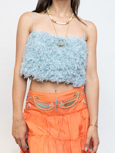 Modern x Light Teal Feather Crop (XS-M)