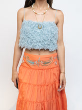 Load image into Gallery viewer, Modern x Light Teal Feather Crop (XS-M)
