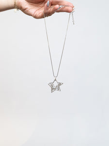 Vintage x Silver Star Gemstone Necklace