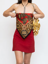 Load image into Gallery viewer, Vintage x Red Satin Paisley Scarf Top (XS-M)