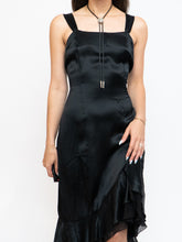 Load image into Gallery viewer, Vintage x MAC &amp; JAC Black Silk Frilly Dress (S, M)