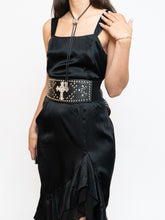 Load image into Gallery viewer, Vintage x MAC &amp; JAC Black Silk Frilly Dress (S, M)