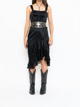 Load image into Gallery viewer, Vintage x MAC &amp; JAC Black Silk Frilly Dress (S, M)