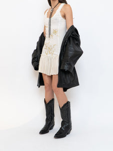 Vintage x Cream Script Mini Dress (XS, S)
