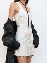 Load image into Gallery viewer, Vintage x Cream Script Mini Dress (XS, S)