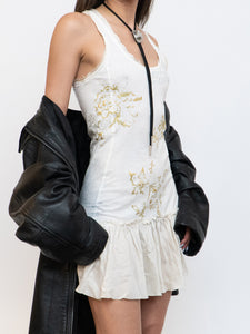 Vintage x Cream Script Mini Dress (XS, S)