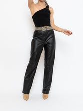 Load image into Gallery viewer, Vintage x Black Genuine Leather Panelled Pant (M)