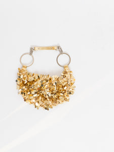 Vintage x Gold Beaded, Sequin Baguette