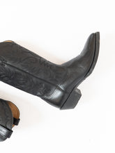 Load image into Gallery viewer, Vintage x ARIAT Black Leather Cowboy Boot (10M, 11.5W)