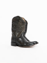 Load image into Gallery viewer, Vintage x Made in Mexico x Black Shiny Leather Croc Cowboy Boot (8-9)