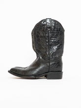 Load image into Gallery viewer, Vintage x Made in Mexico x Black Shiny Leather Croc Cowboy Boot (8-9)