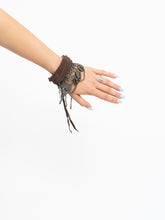 Load image into Gallery viewer, Vintage x Brown Suede Chunky Coin Bracelet (2 Available)
