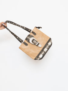 Vintage x Tan, Brown Bejewelled Western Purse