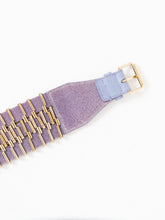 Load image into Gallery viewer, Vintage x Lavender, Gold Detailed Chunky Belt (XS, S)