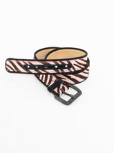 Load image into Gallery viewer, Vintage x Pink Zebra Pony Hair Belt ()