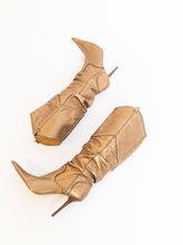 Load image into Gallery viewer, Vintage x ALDO Bronze Slouched Heeled Boot (8)
