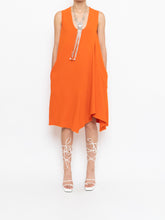 Load image into Gallery viewer, STELLA MCCARTNEY x Orange Asymetric Dress (XS, S)